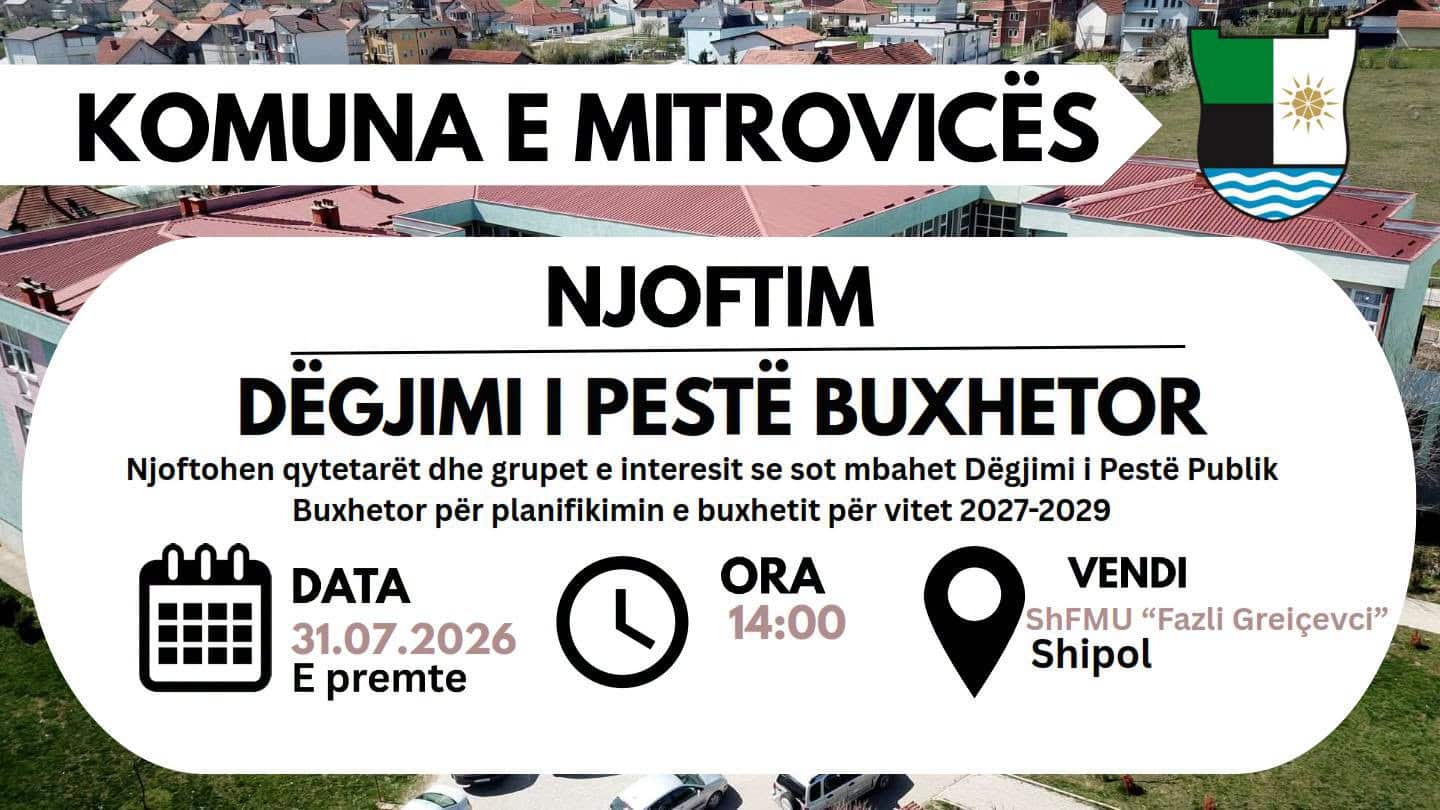 Dëgjimi i pestë publik për planifikimin e buxhetit për vitet 2027–2029